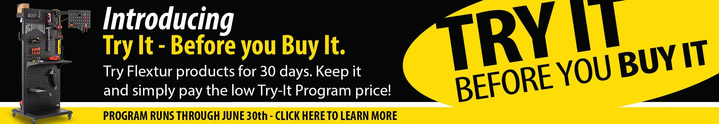 Try It Before You Buy It - homepage banner