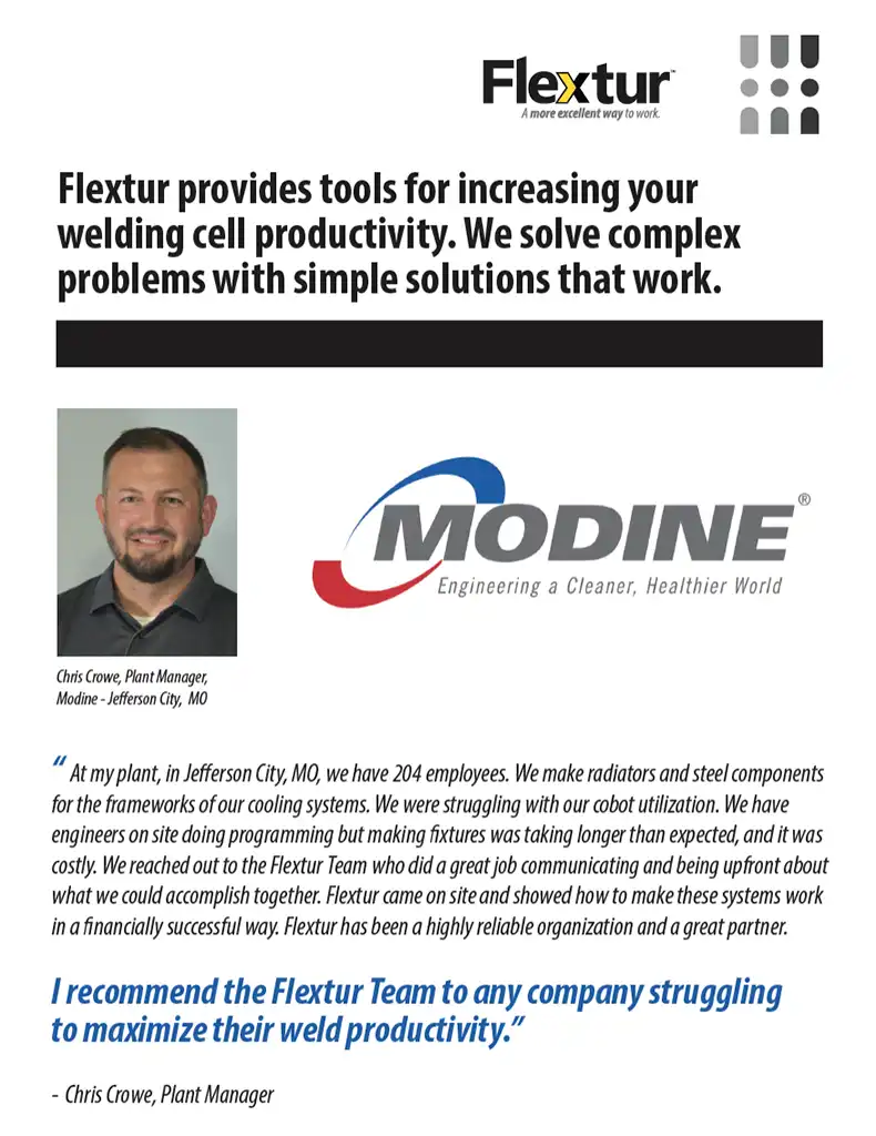 Flextur Testimonial from Modine