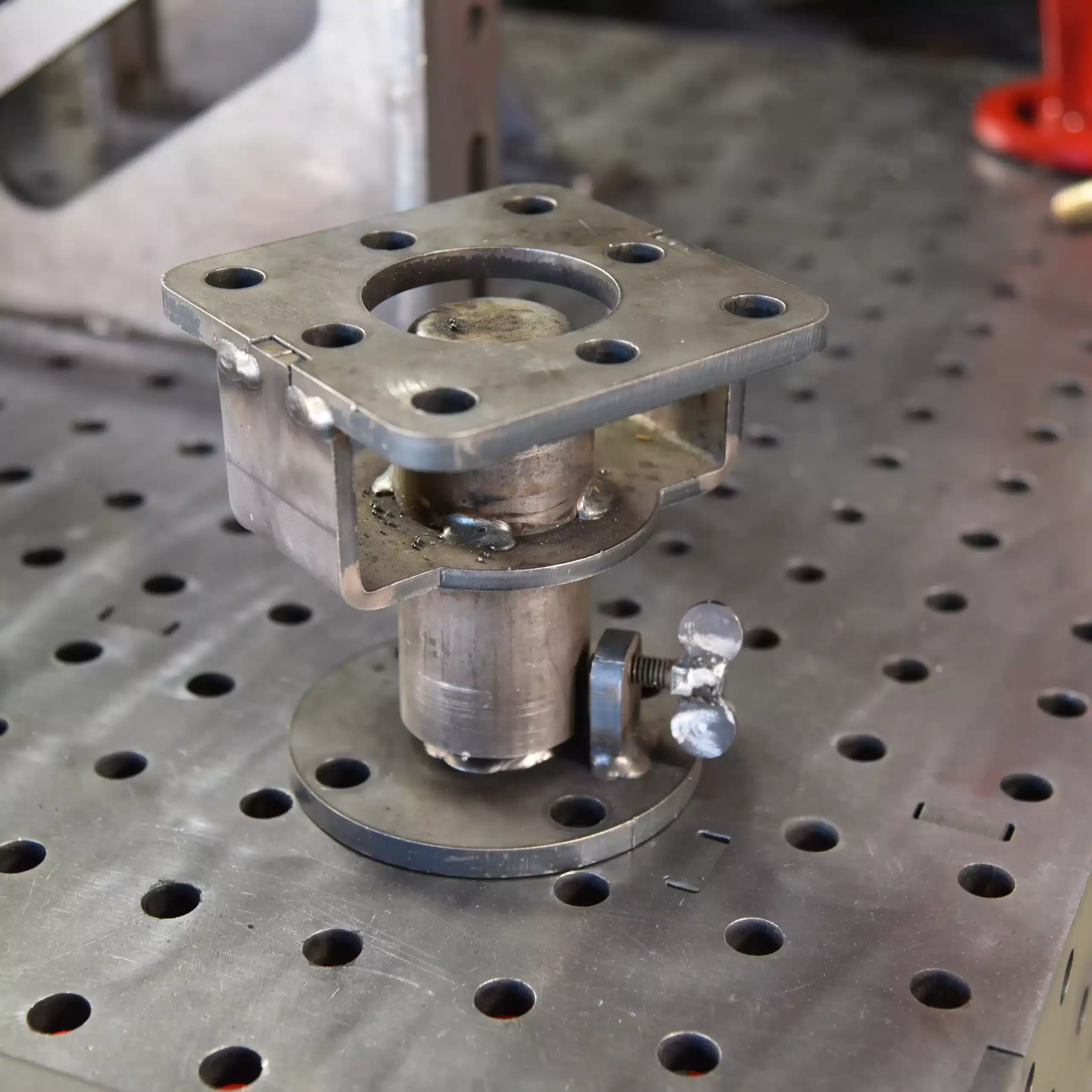 6" Turn Table attached to weld table